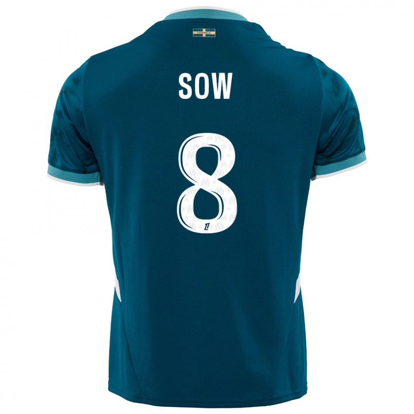 Homme Maillot Mbayang Sow #8 Turquoise Bleu Tenues Extérieur 2024/25 T-Shirt Suisse