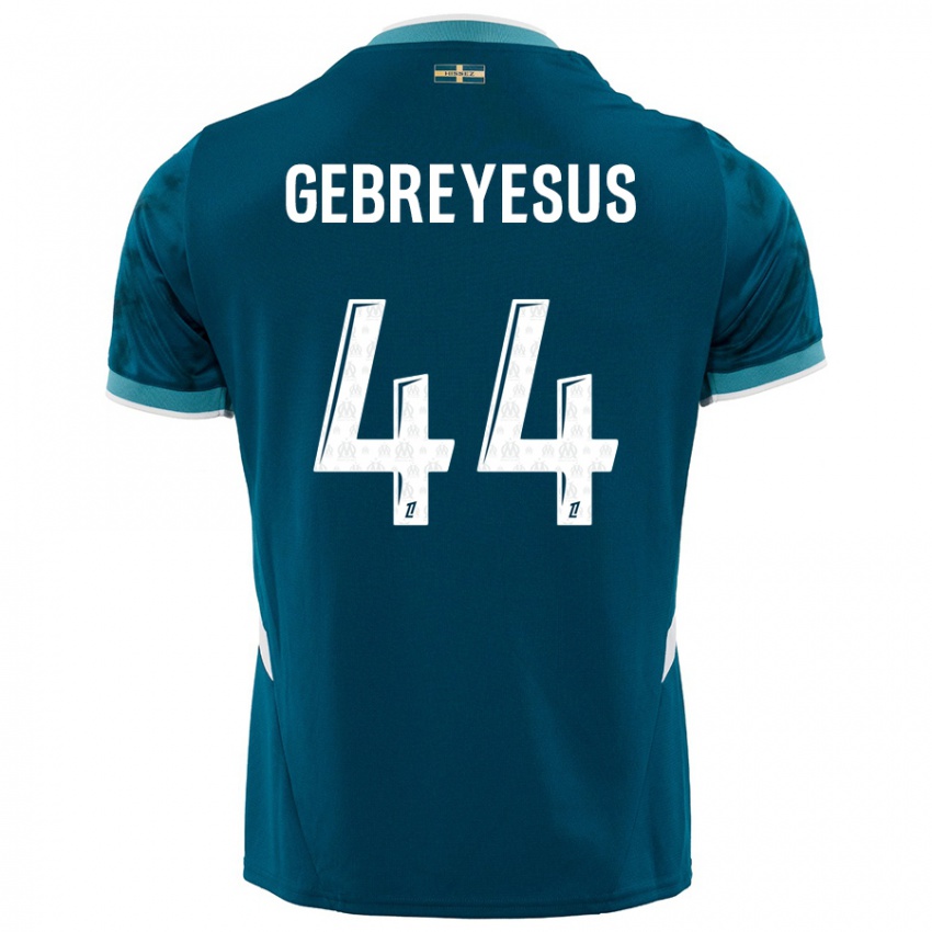 Homme Maillot Esey Gebreyesus #44 Turquoise Bleu Tenues Extérieur 2024/25 T-Shirt Suisse