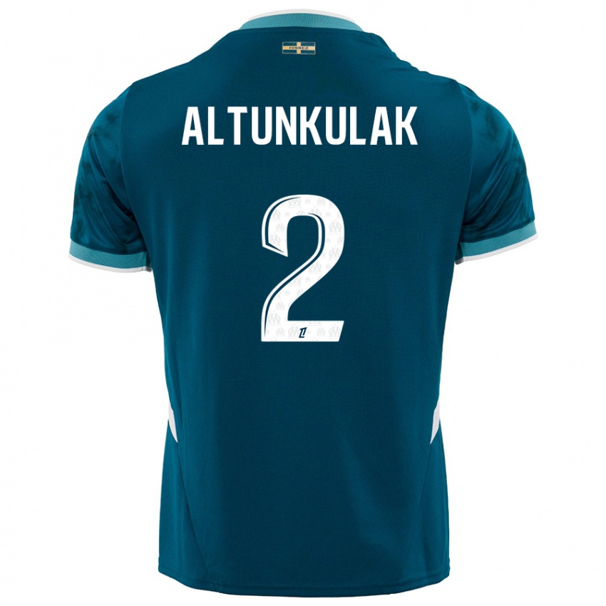 Homme Maillot Selen Altunkulak #2 Turquoise Bleu Tenues Extérieur 2024/25 T-Shirt Suisse