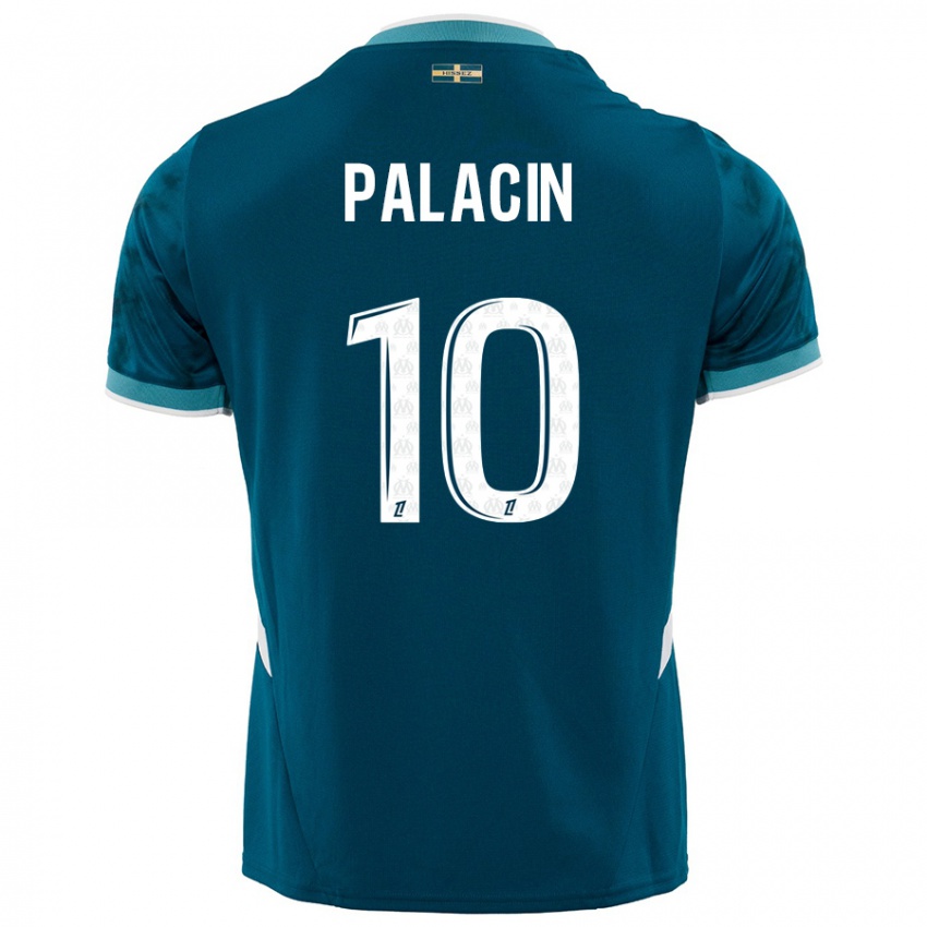 Homme Maillot Sara Palacin #10 Turquoise Bleu Tenues Extérieur 2024/25 T-Shirt Suisse