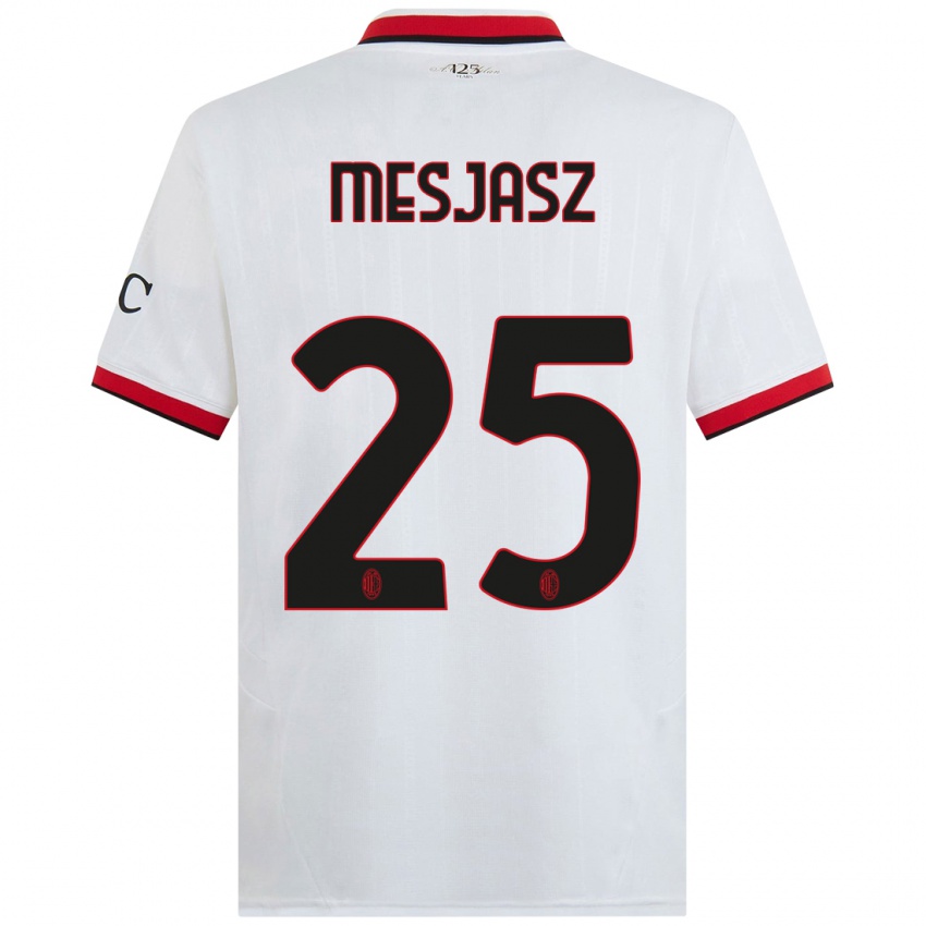 Herren Malgorzata Mesjasz #25 Weiß Schwarz Rot Auswärtstrikot Trikot 2024/25 T-Shirt Schweiz