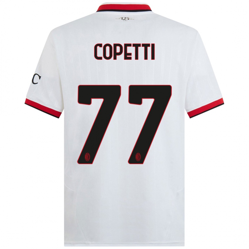 Herren Matilde Copetti #77 Weiß Schwarz Rot Auswärtstrikot Trikot 2024/25 T-Shirt Schweiz