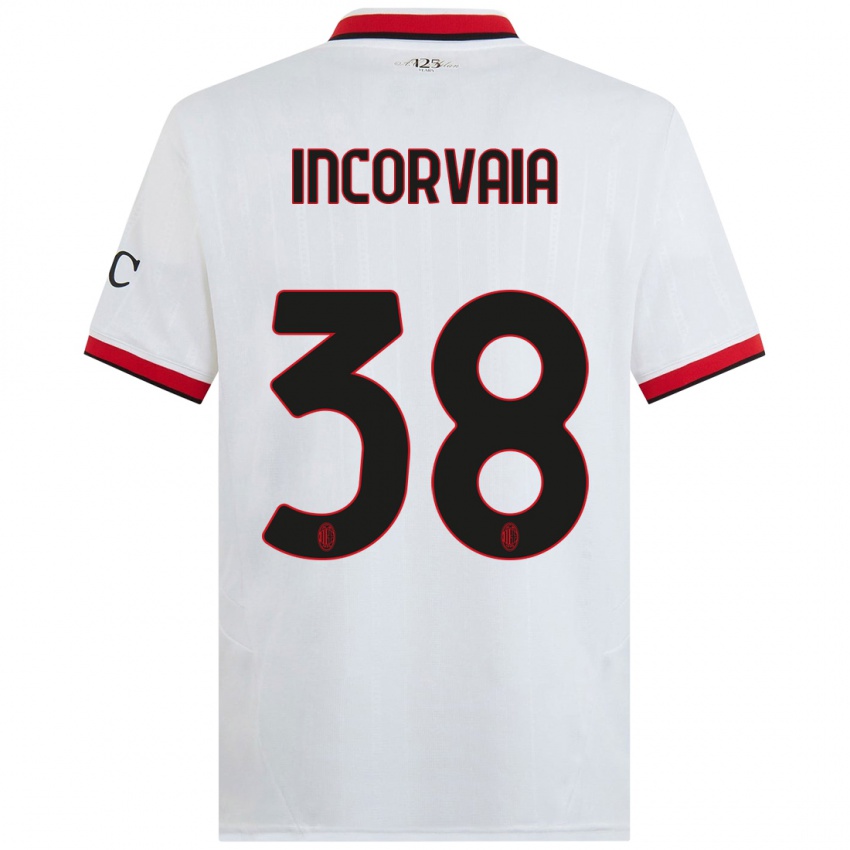 Herren Giovanni Incorvaia #38 Weiß Schwarz Rot Auswärtstrikot Trikot 2024/25 T-Shirt Schweiz