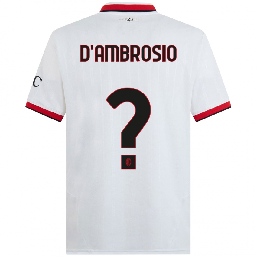 Herren Antonio D'ambrosio #0 Weiß Schwarz Rot Auswärtstrikot Trikot 2024/25 T-Shirt Schweiz