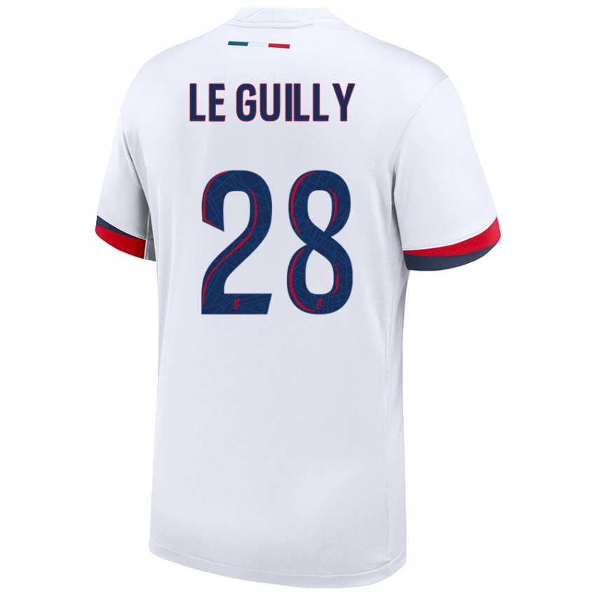 Homme Maillot Jade Le Guilly #28 Blanc Bleu Rouge Tenues Extérieur 2024/25 T-Shirt Suisse