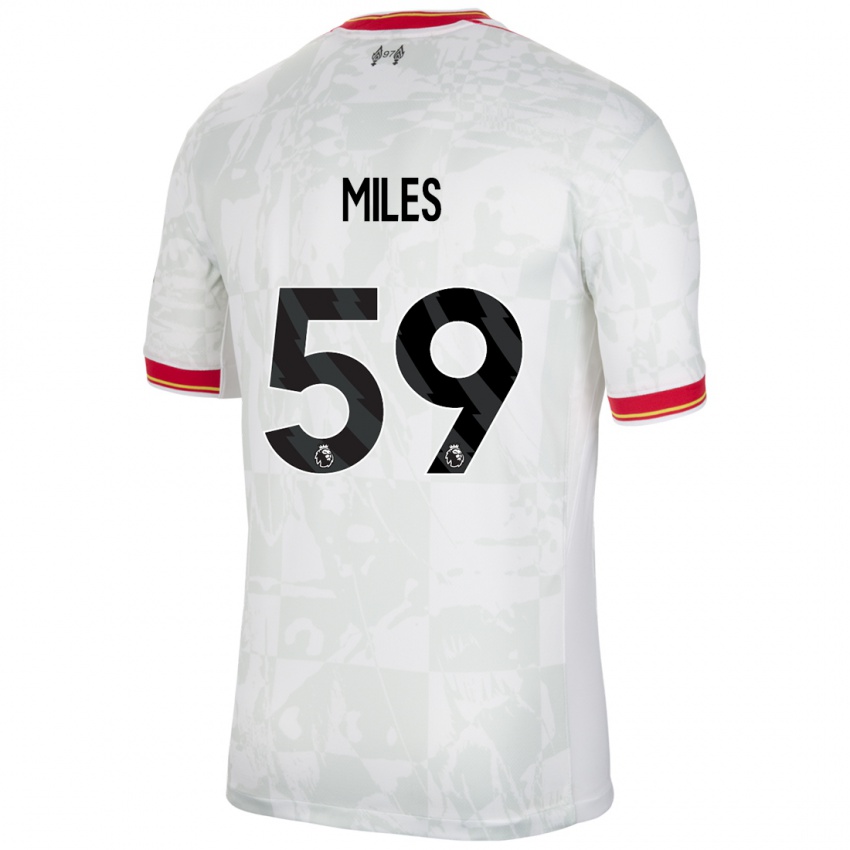 Herren Terence Miles #59 Weiß Rot Schwarz Ausweichtrikot Trikot 2024/25 T-Shirt Schweiz