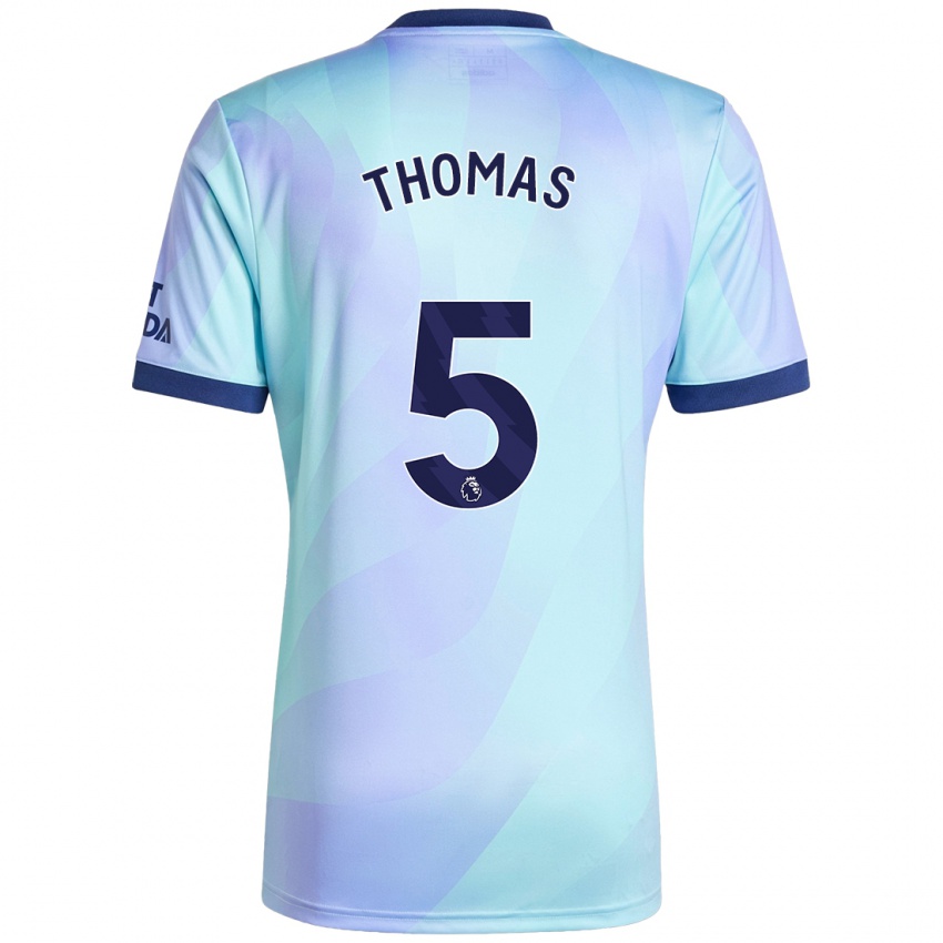 Homme Maillot Thomas Partey #5 Aqua Troisieme 2024/25 T-Shirt Suisse