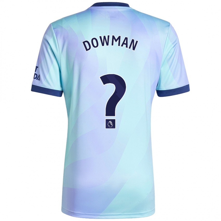 Homme Maillot Max Dowman #0 Aqua Troisieme 2024/25 T-Shirt Suisse