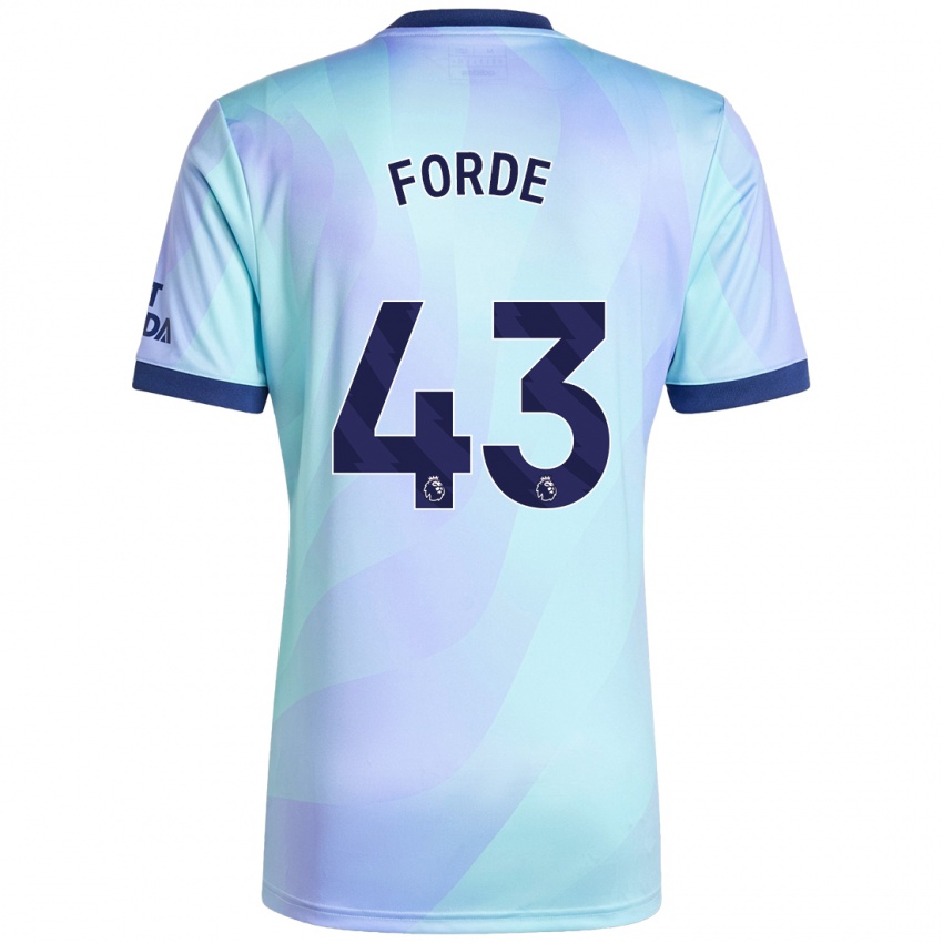 Homme Maillot Romari Forde #43 Aqua Troisieme 2024/25 T-Shirt Suisse