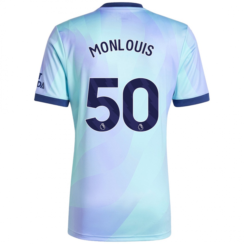 Homme Maillot Zane Monlouis #50 Aqua Troisieme 2024/25 T-Shirt Suisse