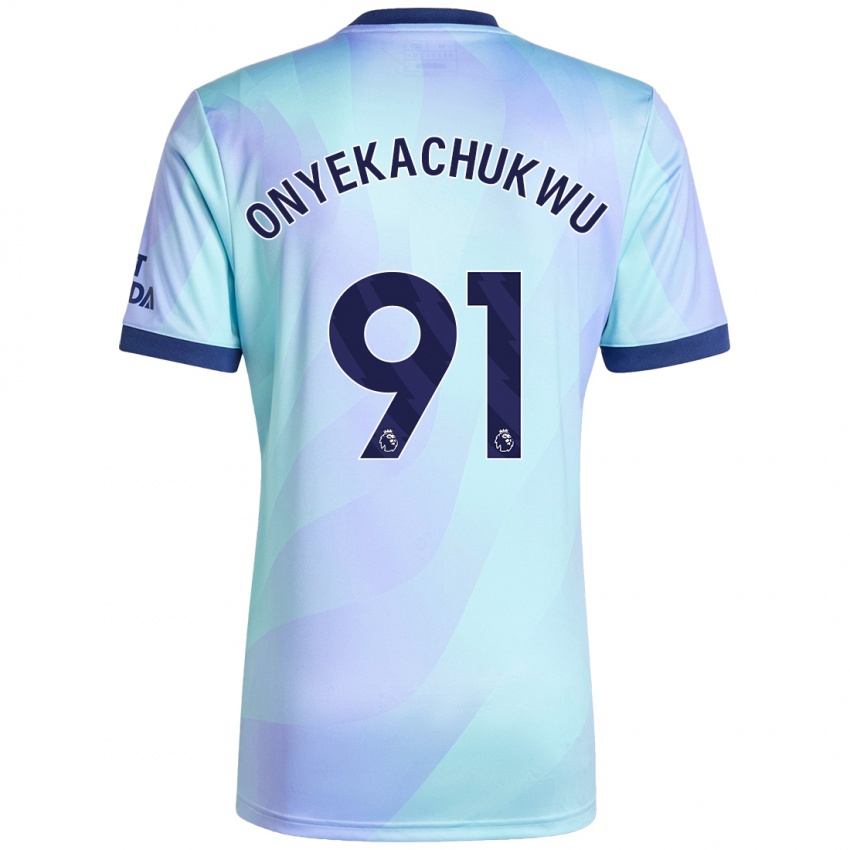 Homme Maillot Samuel Onyekachukwu #91 Aqua Troisieme 2024/25 T-Shirt Suisse