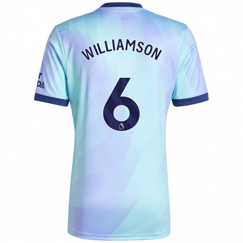 Homme Maillot Leah Williamson #6 Aqua Troisieme 2024/25 T-Shirt Suisse