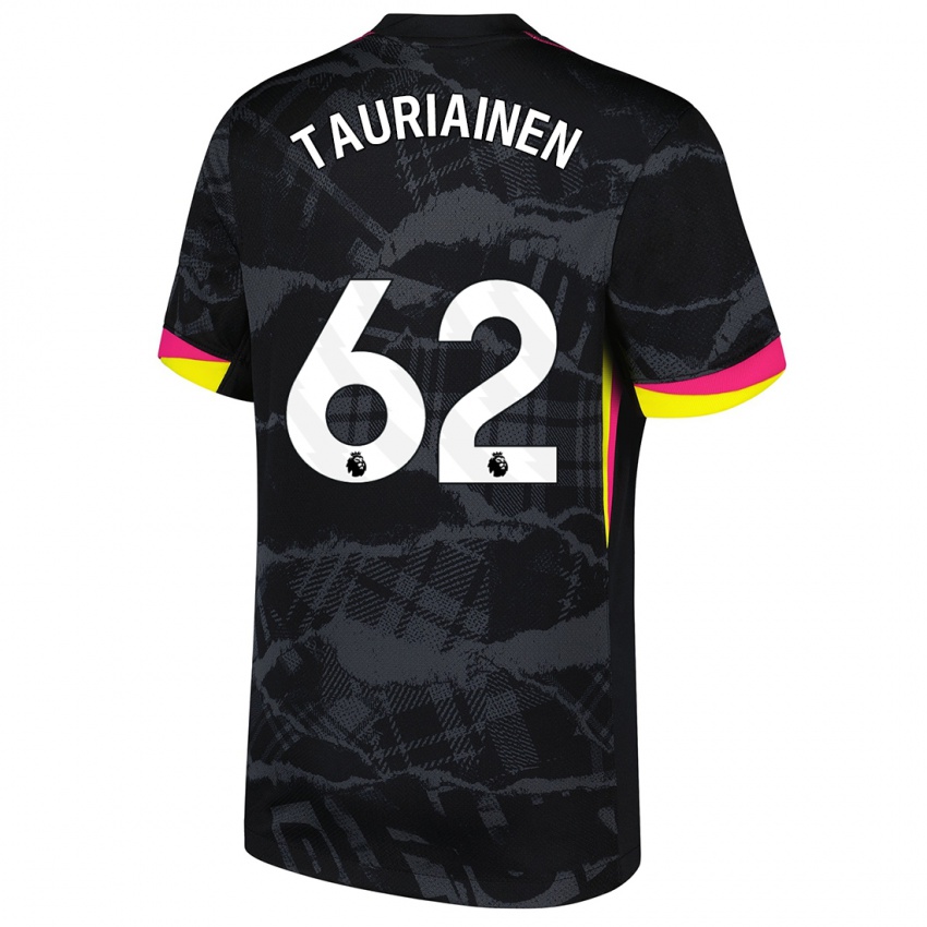 Herren Jimi Tauriainen #62 Schwarz Rosa Ausweichtrikot Trikot 2024/25 T-Shirt Schweiz