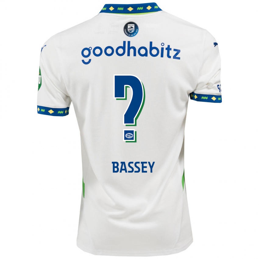 Homme Maillot Essien Bassey #0 Blanc Bleu Foncé Troisieme 2024/25 T-Shirt Suisse