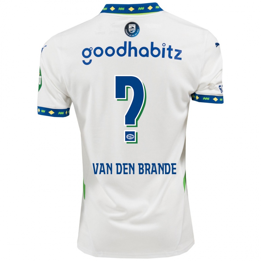 Homme Maillot Daan Van Den Brande #0 Blanc Bleu Foncé Troisieme 2024/25 T-Shirt Suisse