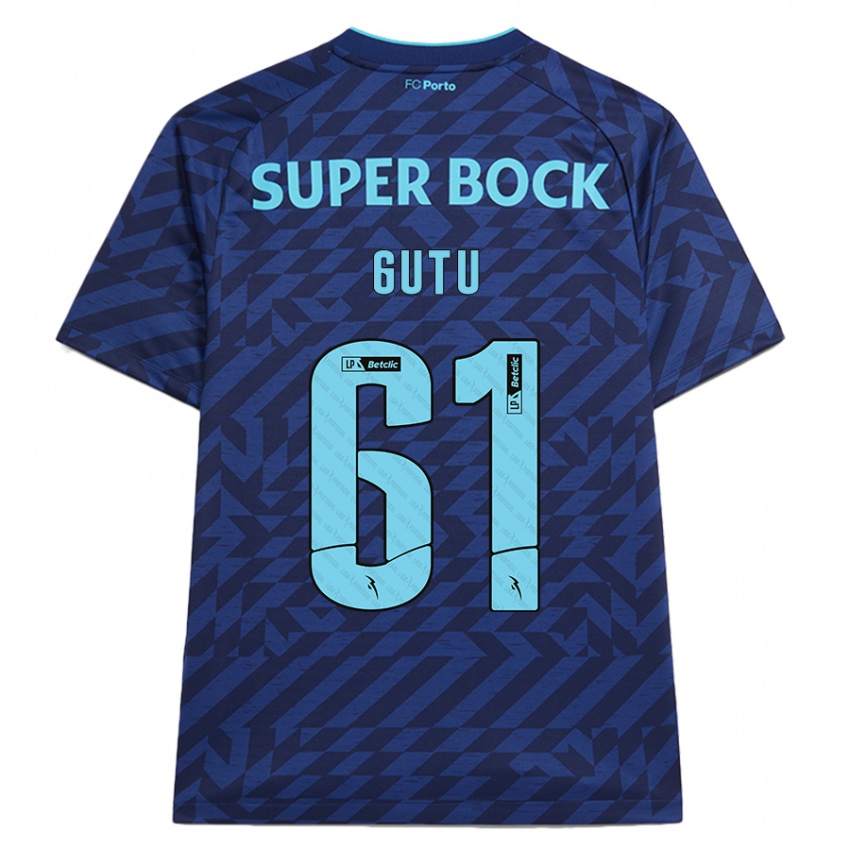 Homme Maillot Denis Gutu #61 Bleu Marine Troisieme 2024/25 T-Shirt Suisse