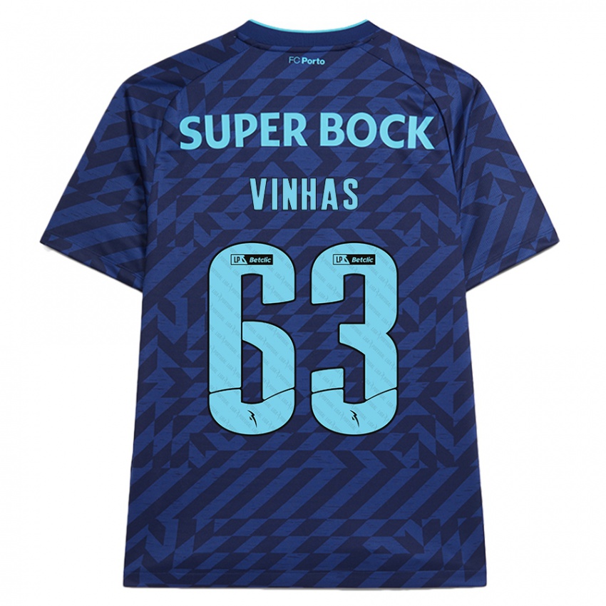 Herren David Vinhas #63 Marineblau Ausweichtrikot Trikot 2024/25 T-Shirt Schweiz