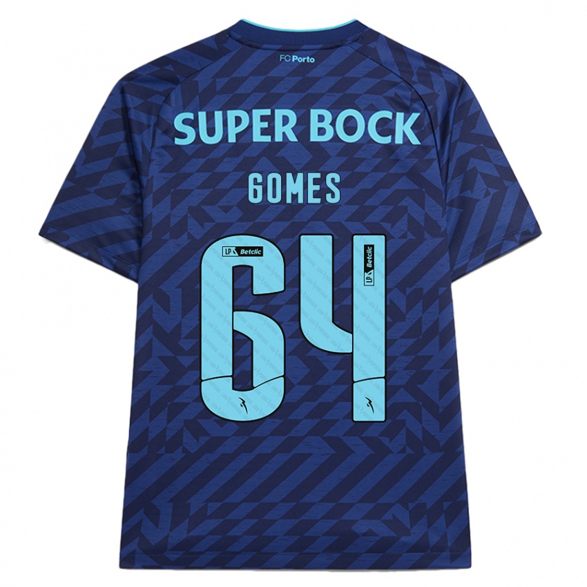 Herren Luís Gomes #64 Marineblau Ausweichtrikot Trikot 2024/25 T-Shirt Schweiz