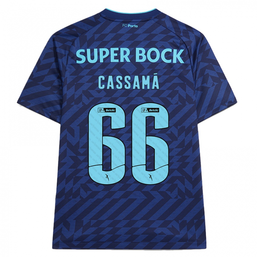 Herren Adramane Cassamá #66 Marineblau Ausweichtrikot Trikot 2024/25 T-Shirt Schweiz