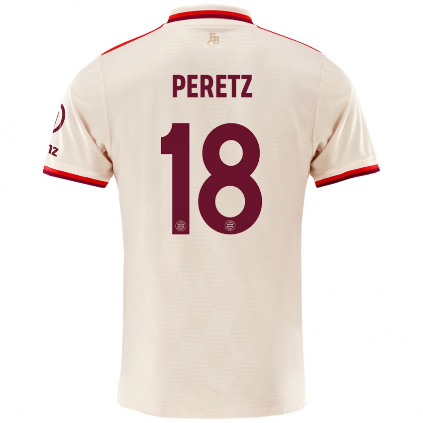 Homme Maillot Daniel Peretz #18 Lin Troisieme 2024/25 T-Shirt Suisse