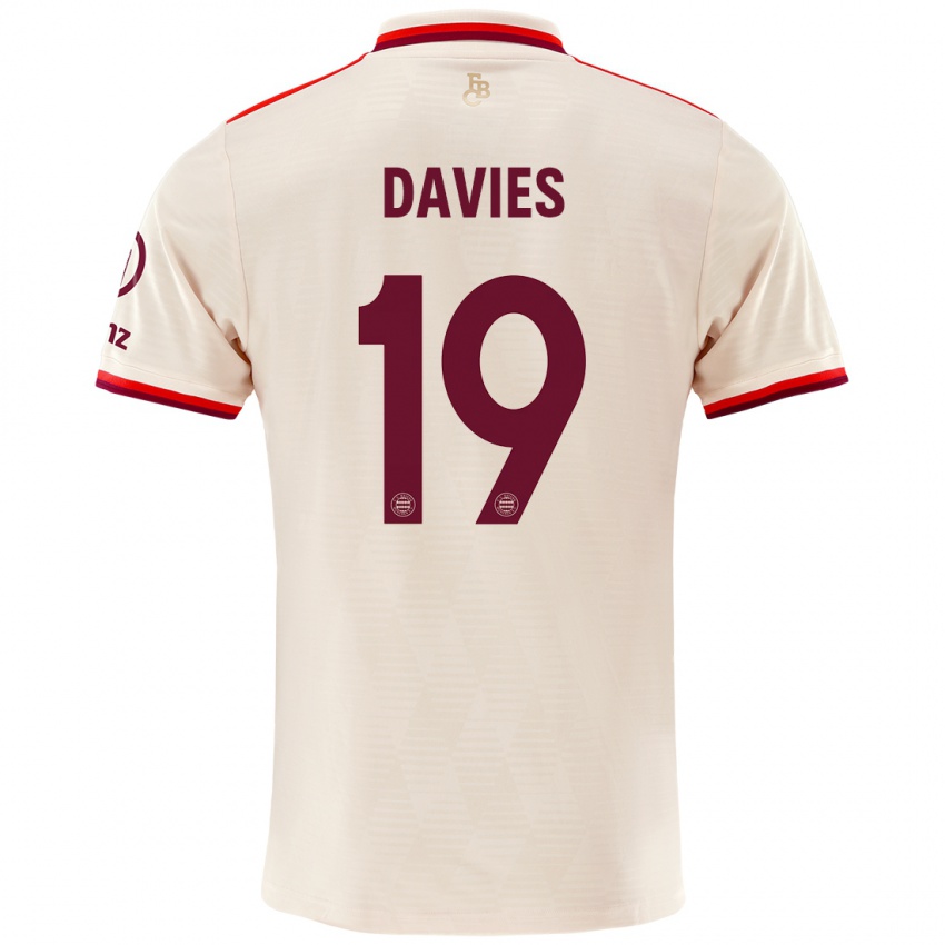 Homme Maillot Alphonso Davies #19 Lin Troisieme 2024/25 T-Shirt Suisse