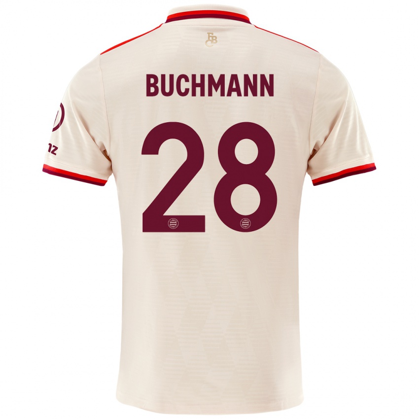 Homme Maillot Tarek Buchmann #28 Lin Troisieme 2024/25 T-Shirt Suisse