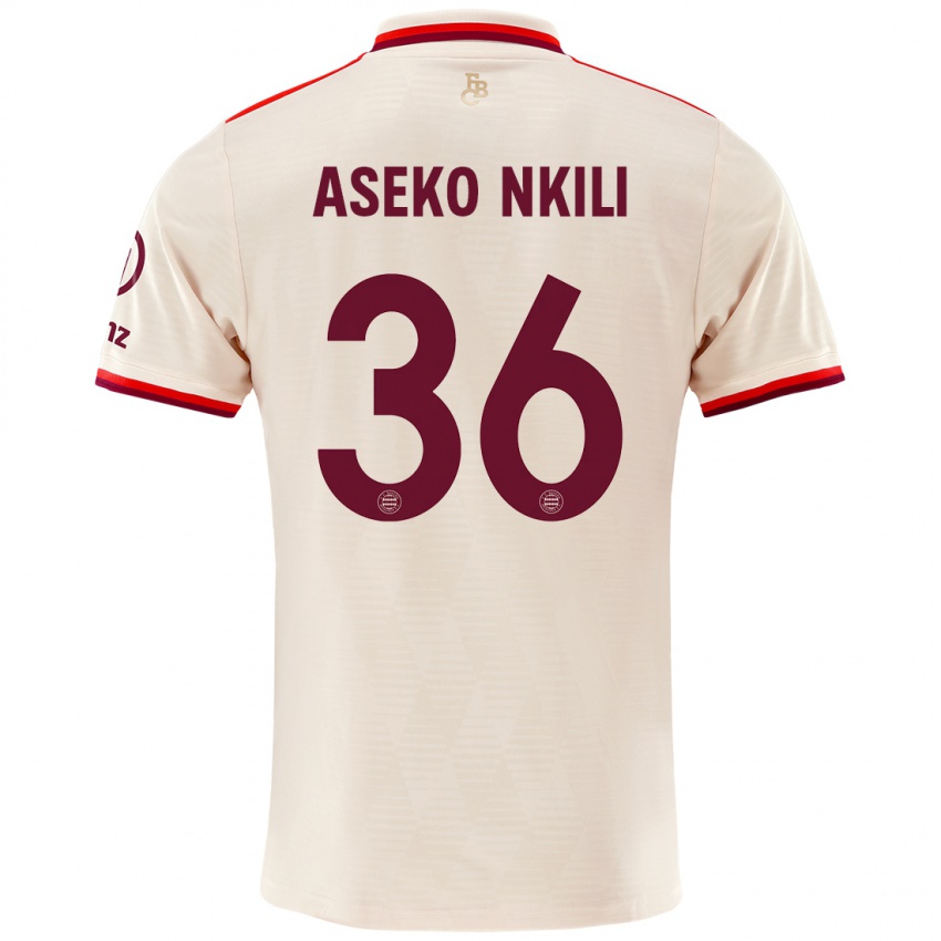 Homme Maillot Noel Aseko Nkili #36 Lin Troisieme 2024/25 T-Shirt Suisse