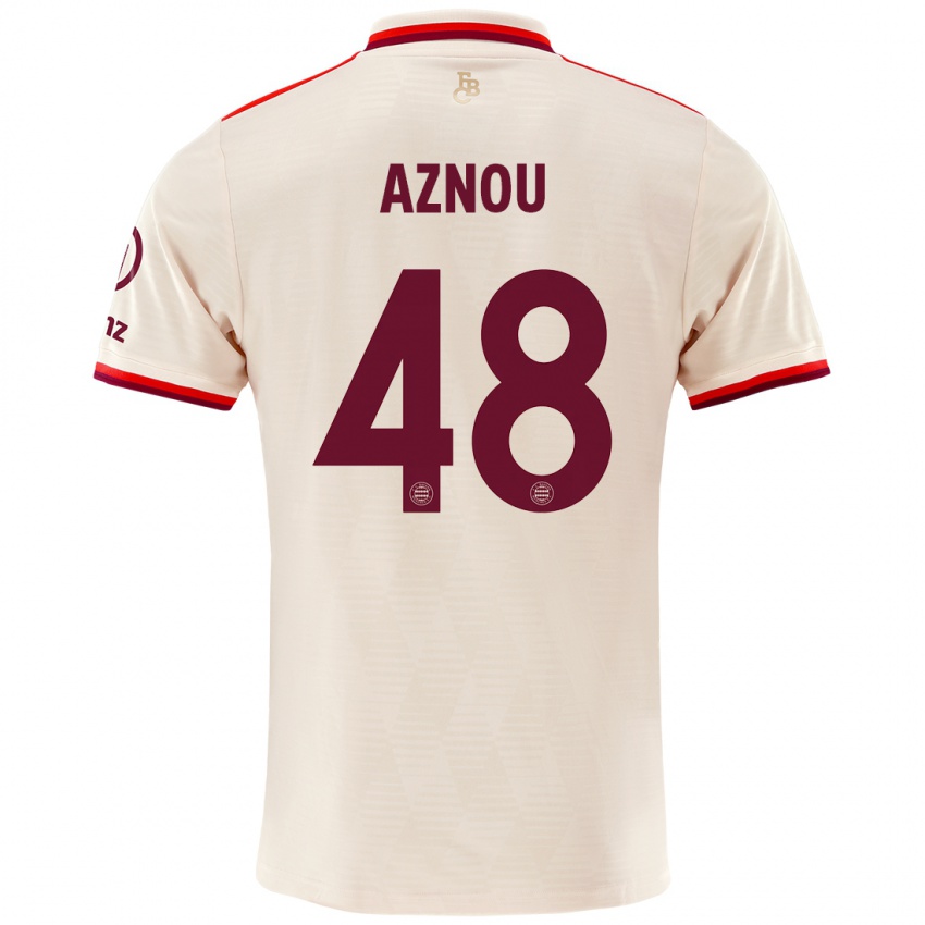 Homme Maillot Adam Aznou #48 Lin Troisieme 2024/25 T-Shirt Suisse