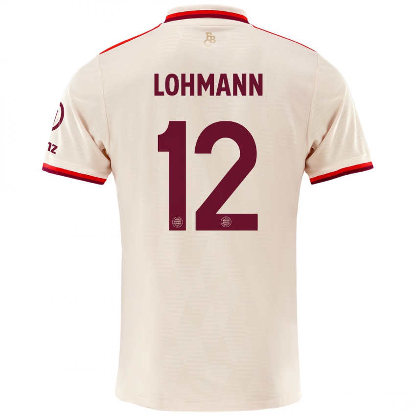 Homme Maillot Sydney Lohmann #12 Lin Troisieme 2024/25 T-Shirt Suisse