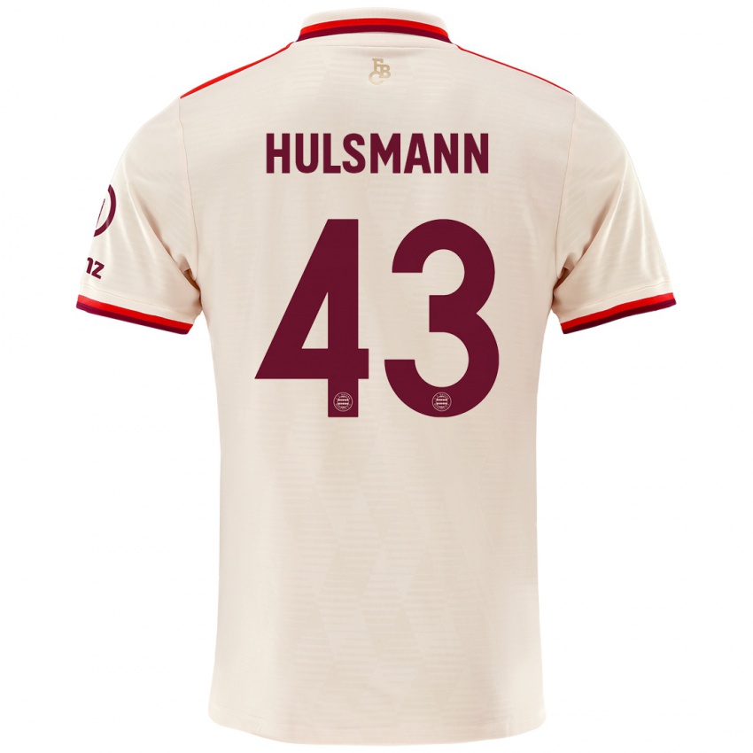 Homme Maillot Tom Hulsmann #43 Lin Troisieme 2024/25 T-Shirt Suisse