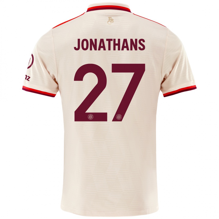 Homme Maillot David Jonathans #27 Lin Troisieme 2024/25 T-Shirt Suisse