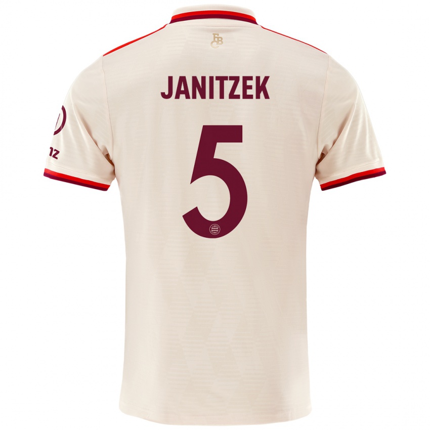 Homme Maillot Justin Janitzek #5 Lin Troisieme 2024/25 T-Shirt Suisse