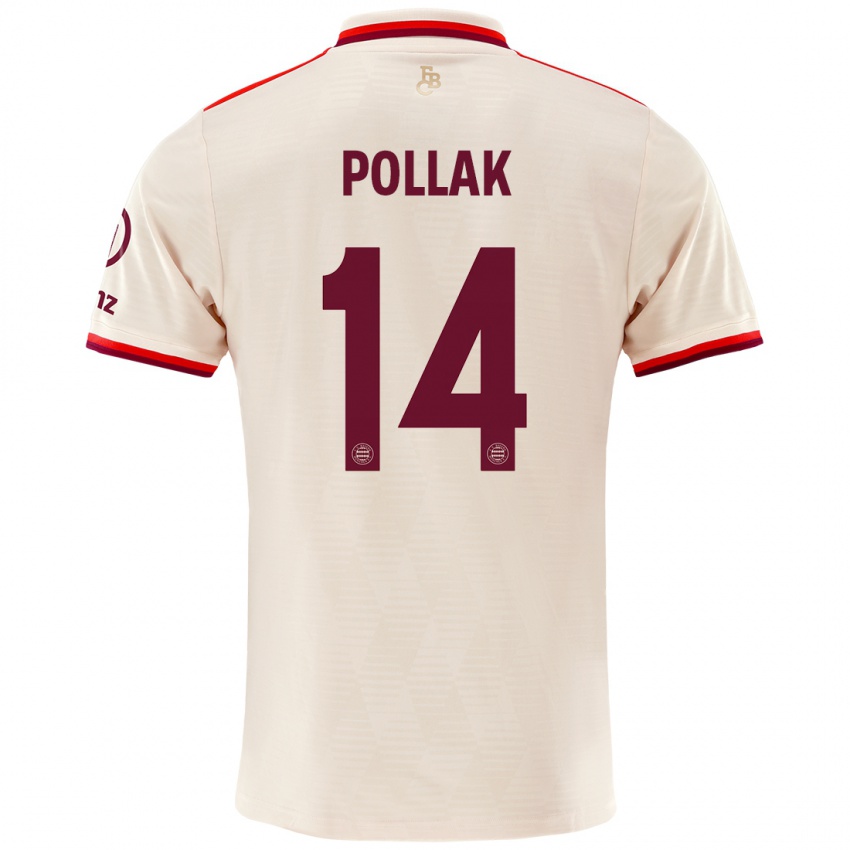 Homme Maillot Florian Pollak #14 Lin Troisieme 2024/25 T-Shirt Suisse