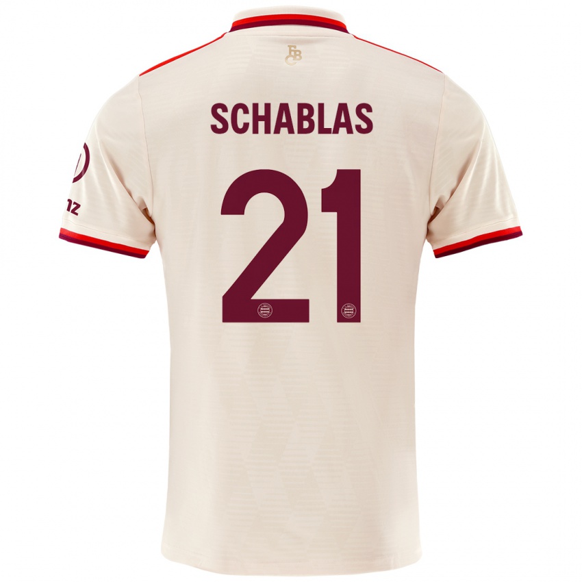 Homme Maillot Matteo Schablas #21 Lin Troisieme 2024/25 T-Shirt Suisse