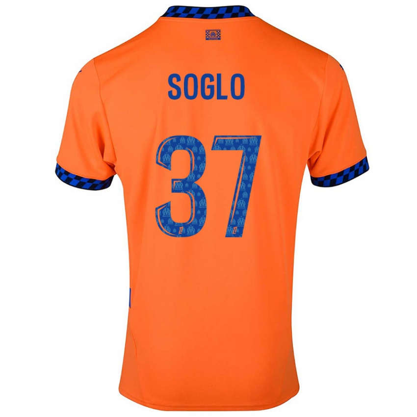 Homme Maillot Emran Soglo #37 Orange Bleu Foncé Troisieme 2024/25 T-Shirt Suisse