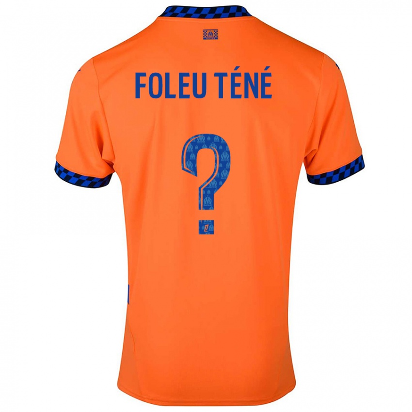 Homme Maillot Krys Foleu Téné #0 Orange Bleu Foncé Troisieme 2024/25 T-Shirt Suisse