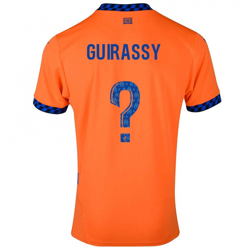 Homme Maillot Moctar Guirassy #0 Orange Bleu Foncé Troisieme 2024/25 T-Shirt Suisse