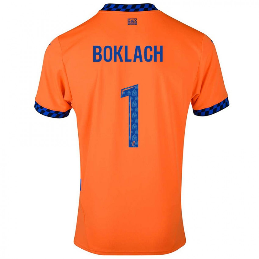 Homme Maillot Kateryna Boklach #1 Orange Bleu Foncé Troisieme 2024/25 T-Shirt Suisse