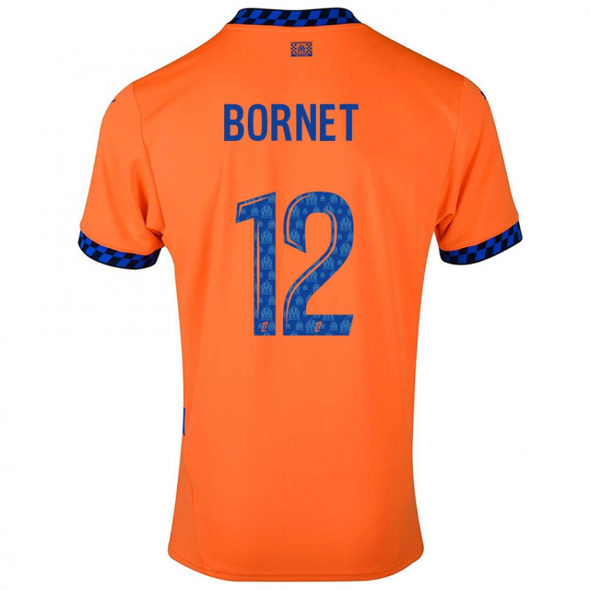 Homme Maillot Camille Bornet #12 Orange Bleu Foncé Troisieme 2024/25 T-Shirt Suisse