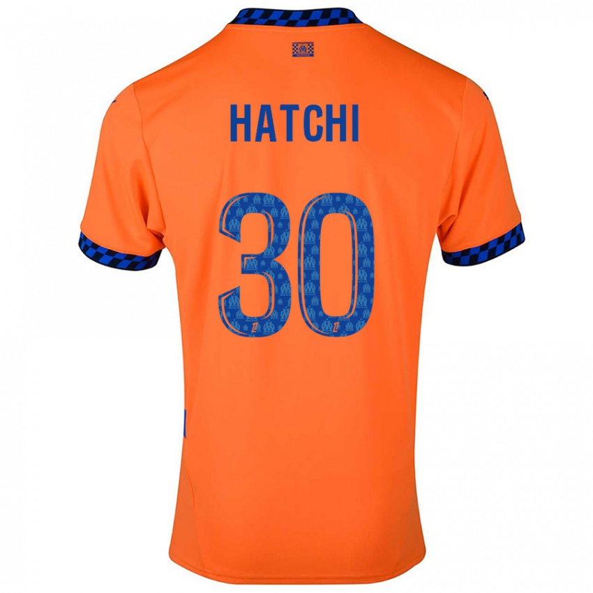 Homme Maillot Anaïs Hatchi #30 Orange Bleu Foncé Troisieme 2024/25 T-Shirt Suisse