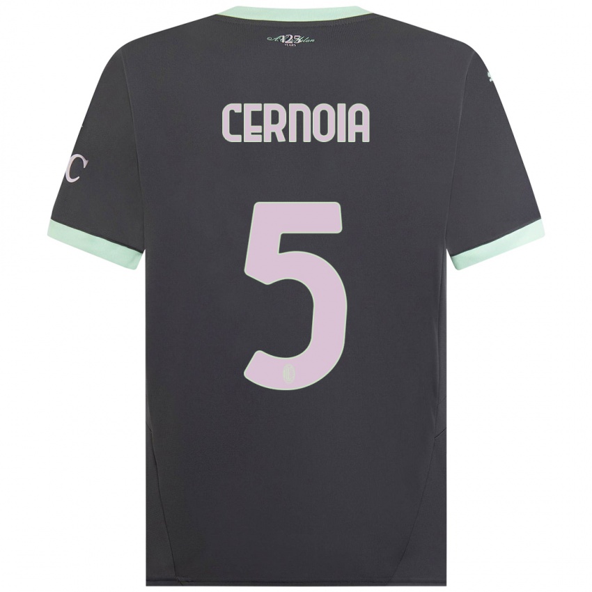 Herren Valentina Cernoia #5 Grau Ausweichtrikot Trikot 2024/25 T-Shirt Schweiz