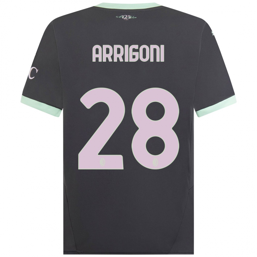 Herren Giorgia Arrigoni #28 Grau Ausweichtrikot Trikot 2024/25 T-Shirt Schweiz