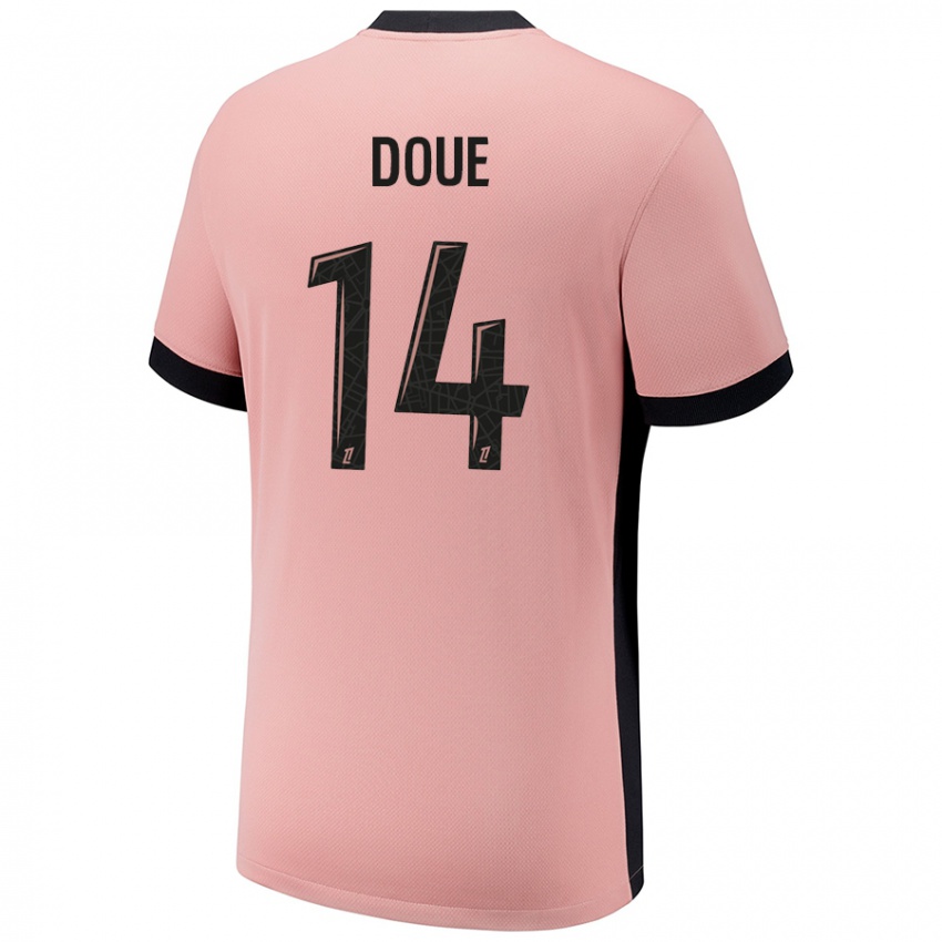 Herren Désiré Doué #14 Rostros Ausweichtrikot Trikot 2024/25 T-Shirt Schweiz