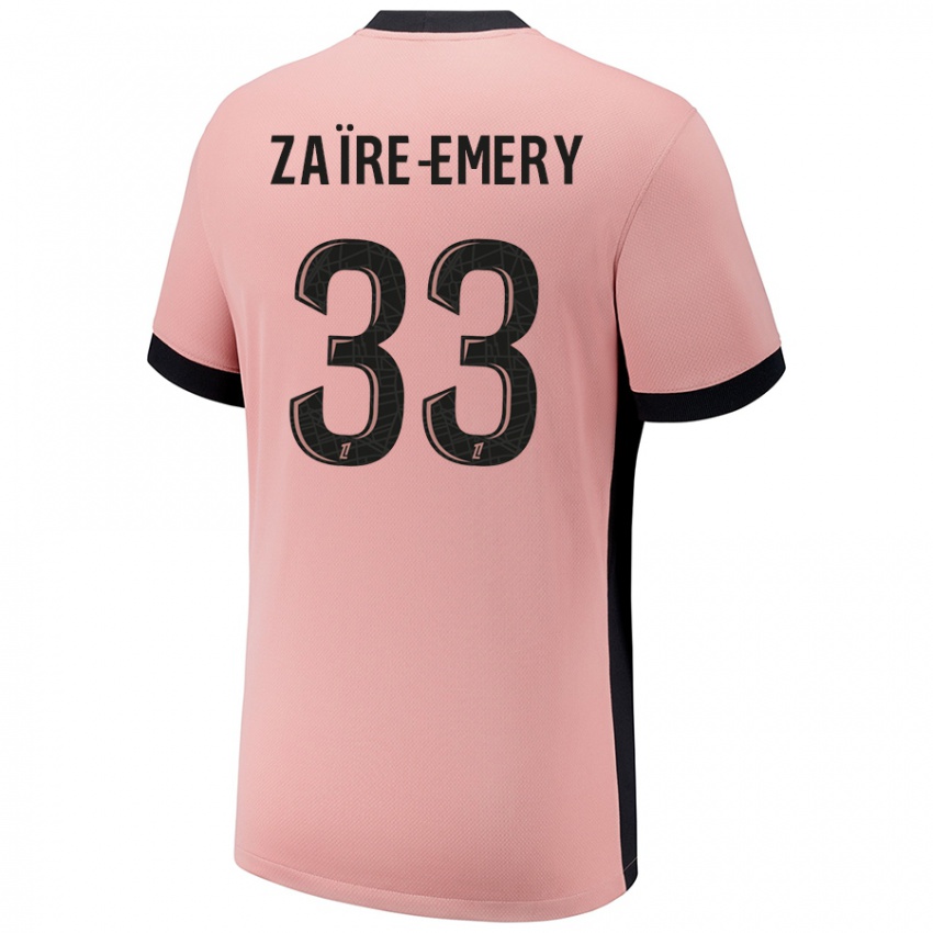 Homme Maillot Warren Zaire Emery #33 Rouille Rose Troisieme 2024/25 T-Shirt Suisse