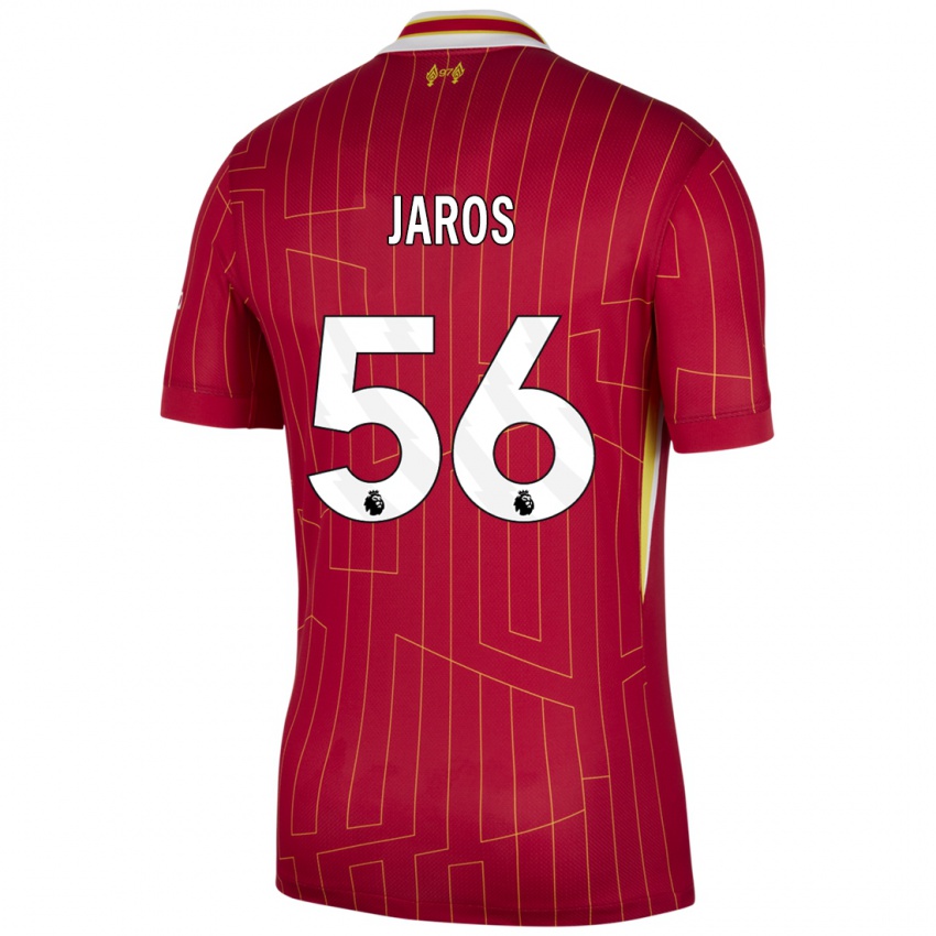 Damen Vitezslav Jaros #56 Rot Gelb Weiß Heimtrikot Trikot 2024/25 T-Shirt Schweiz