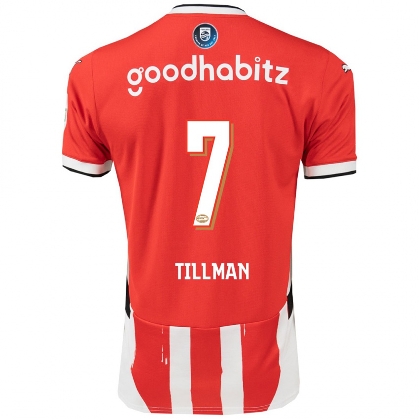 Damen Malik Tillman #7 Rot Weiß Heimtrikot Trikot 2024/25 T-Shirt Schweiz