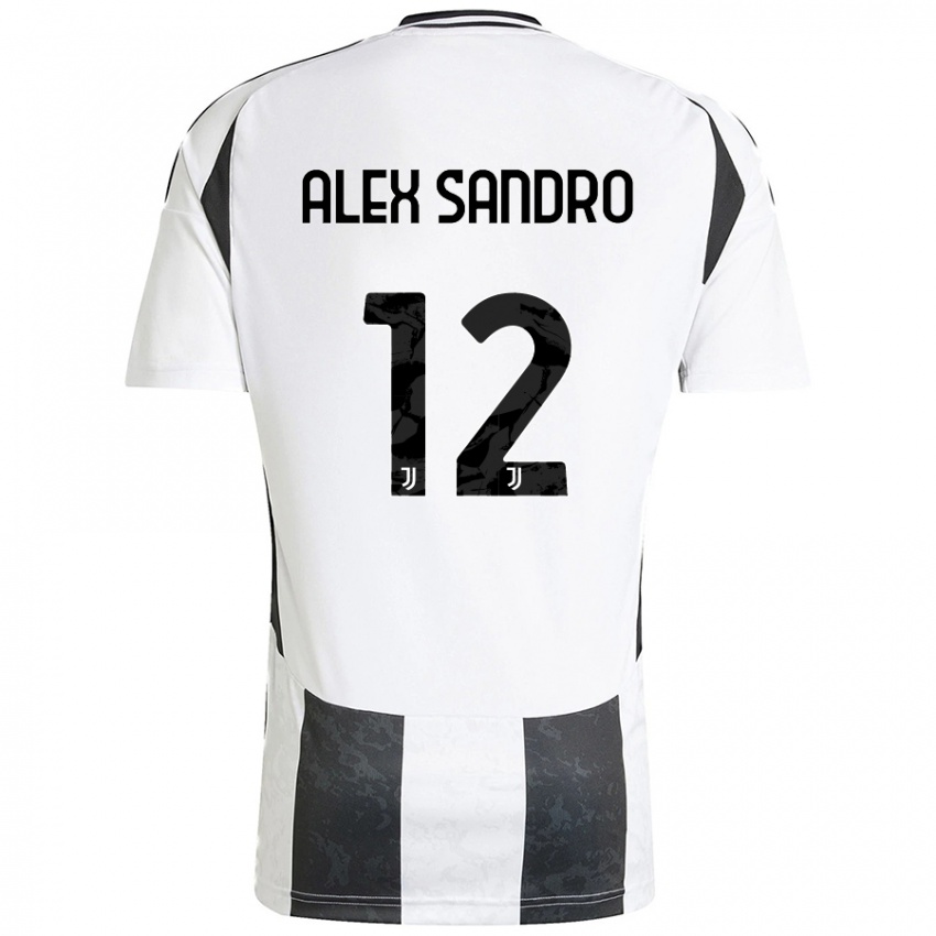 Damen Alex Sandro #12 Weiß Schwarz Heimtrikot Trikot 2024/25 T-Shirt Schweiz