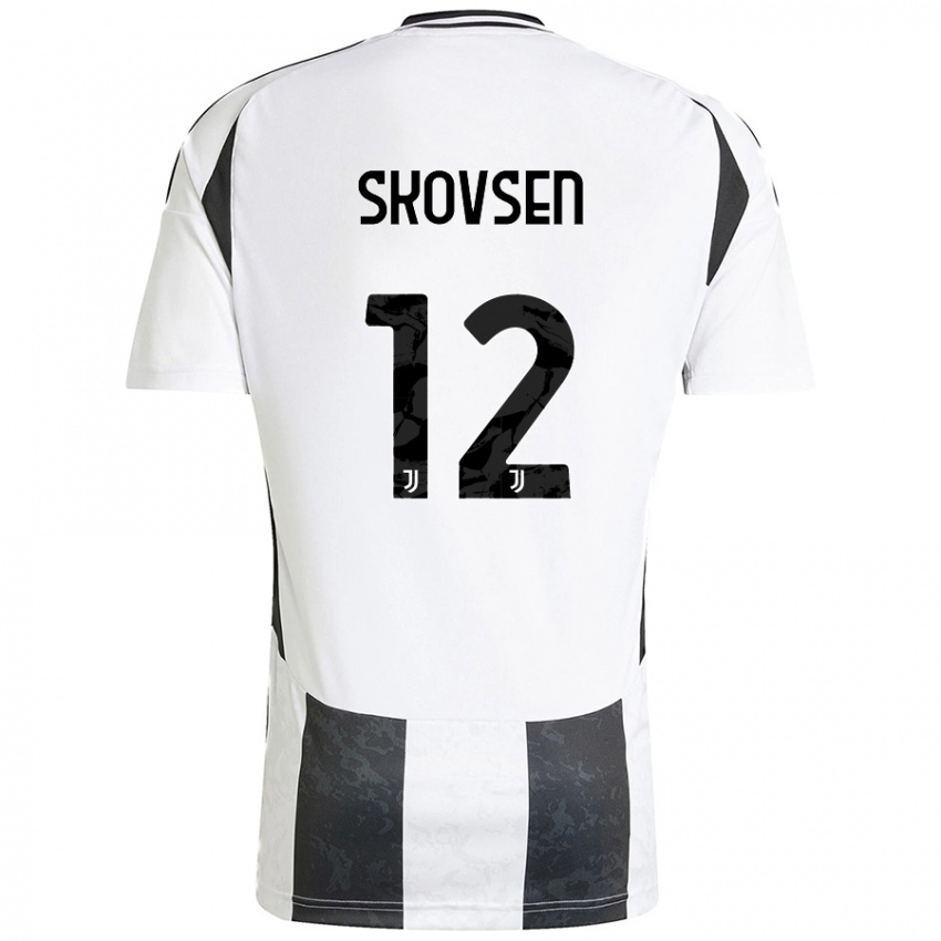 Damen Matilde Lundorf Skovsen #12 Weiß Schwarz Heimtrikot Trikot 2024/25 T-Shirt Schweiz