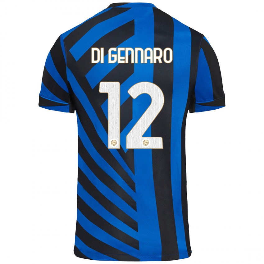 Damen Raffaele Di Gennaro #12 Blau Schwarz Heimtrikot Trikot 2024/25 T-Shirt Schweiz