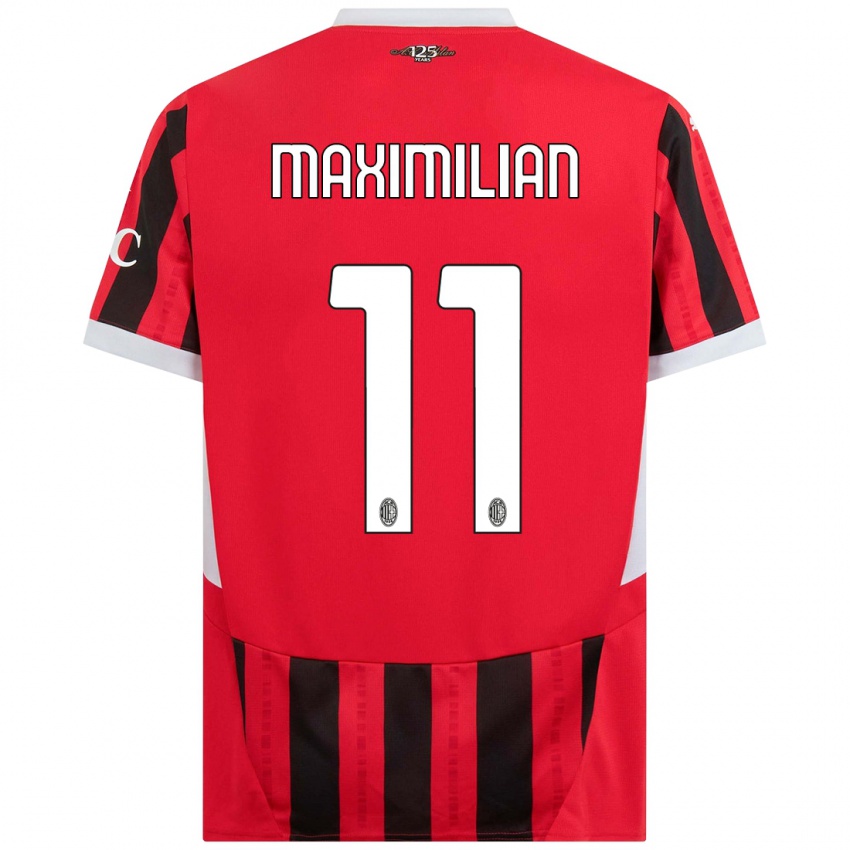 Damen Maximilian Ibrahimović #11 Rot Schwarz Heimtrikot Trikot 2024/25 T-Shirt Schweiz